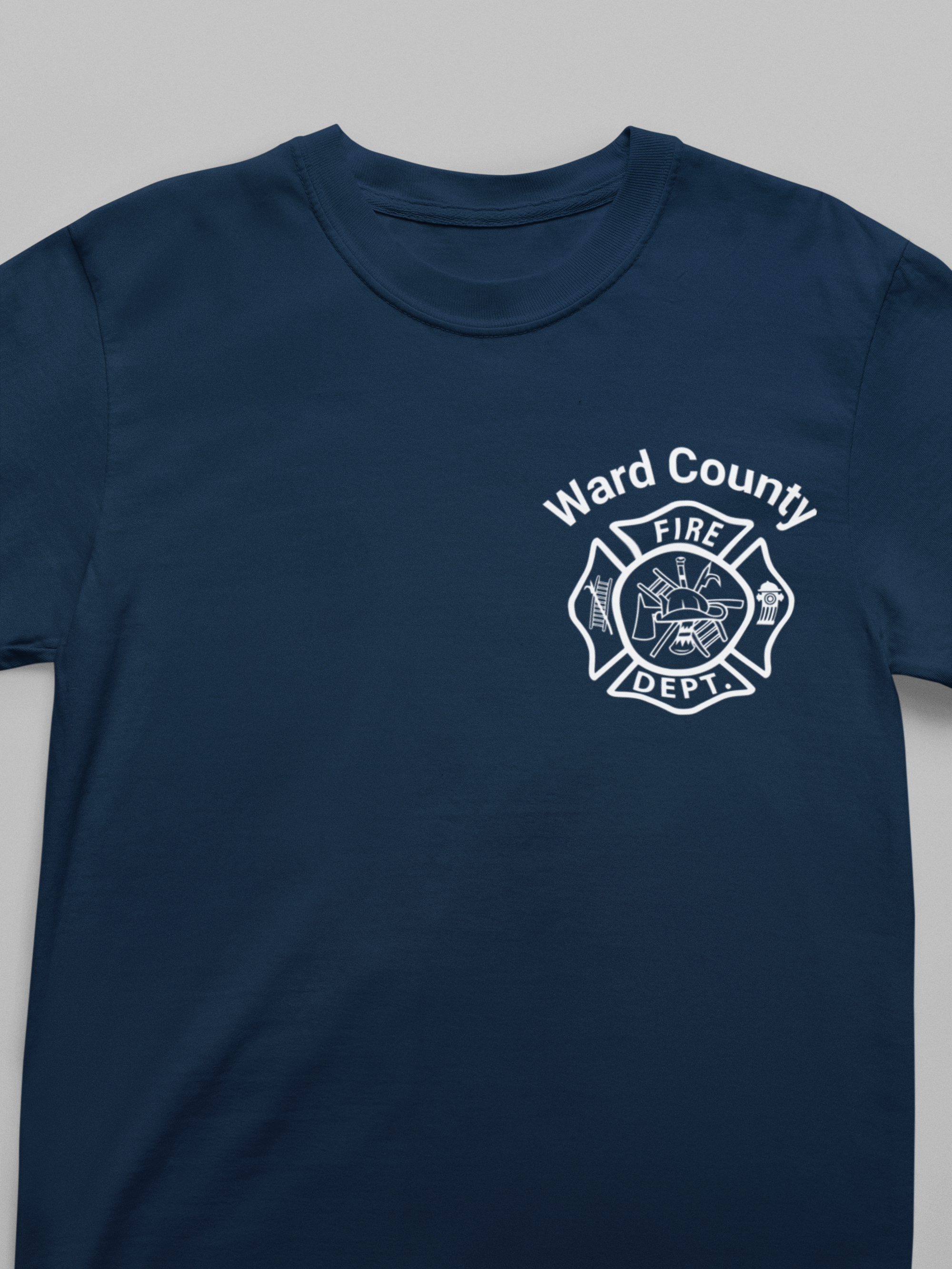 Custom Fire Department Skull Back T-Shirt